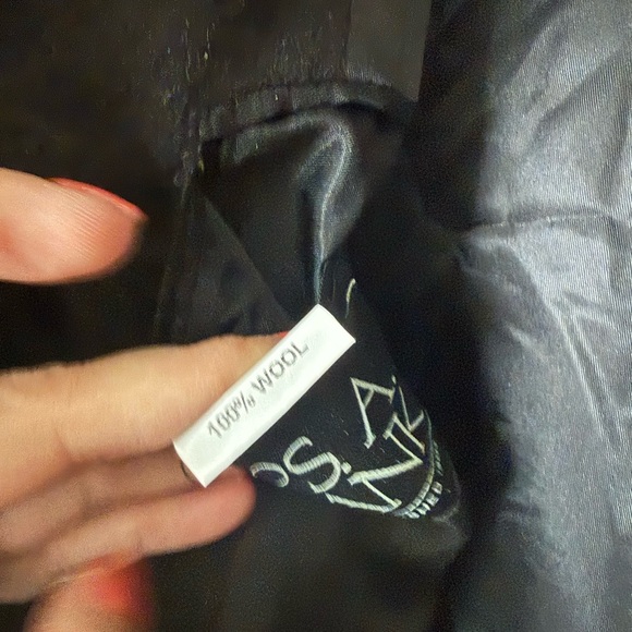 Jos. A. Bank Black 100%Wool Overcoat Men's 44L Minimalist Classic Tailored Coat - Picture 7 of 8